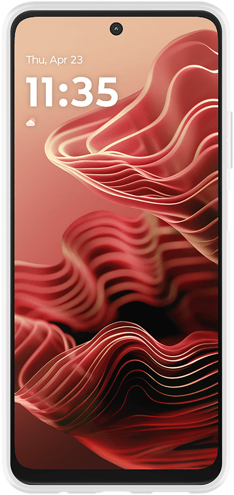 Just in Case Soft Design Motorola Moto G35 Backcover Transparent vorne