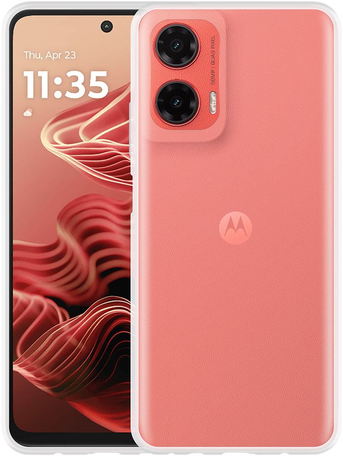 Just in Case Soft Design Motorola Moto G35 Backcover Transparent vorne