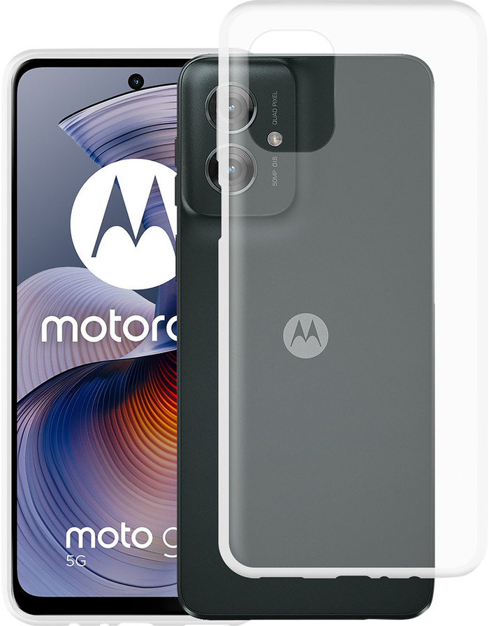 Just in Case Soft Design Motorola Moto G75 Backcover Transparent produkt in gebrauch
