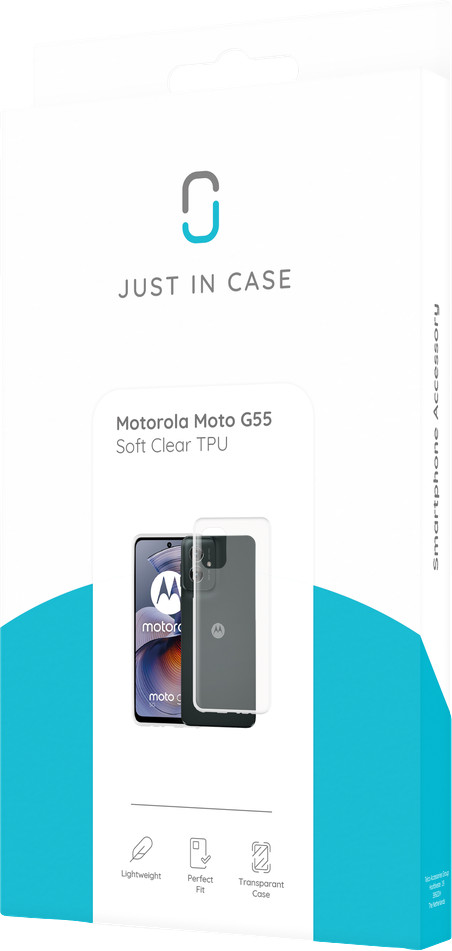 Just in Case Soft Design Motorola Moto G75 Backcover Transparent verpackung