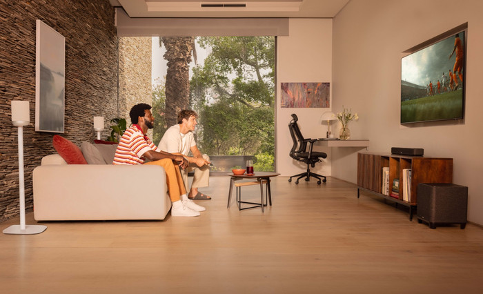 Denon Home 200 Silver product in use