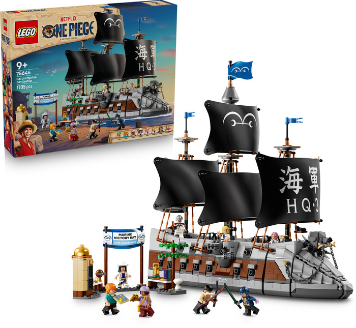 LEGO One Piece Garps Marineschlachtschiff 75646 rechte seite
