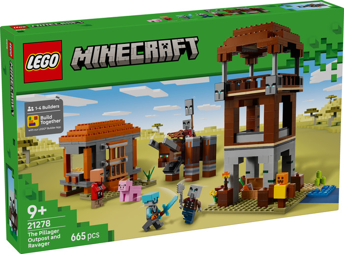 LEGO Minecraft The Pillager Outpost and Ravager 21278 packaging