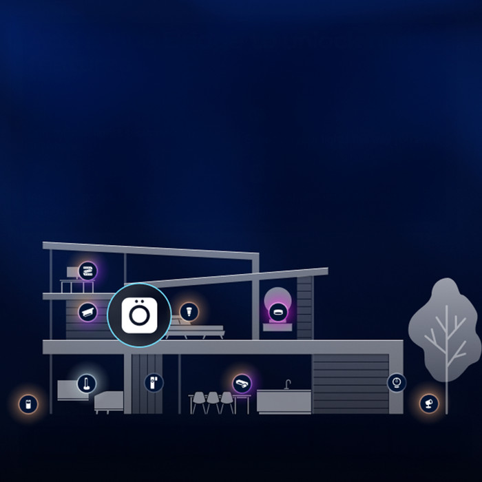 Philips Hue Kabelgebundenes Wandschaltermodul für nicht smarte, dimmbare Lampen visueller lieferant