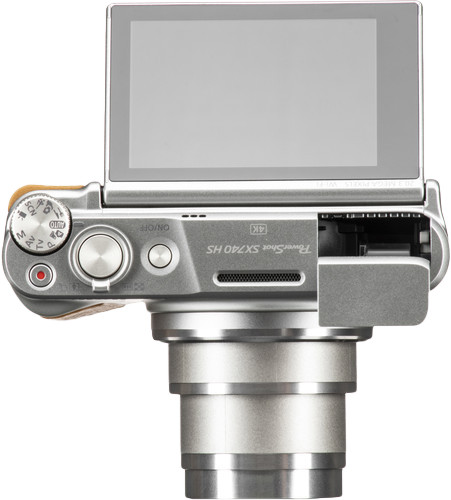 Canon PowerShot SX740HS Lite Silver top