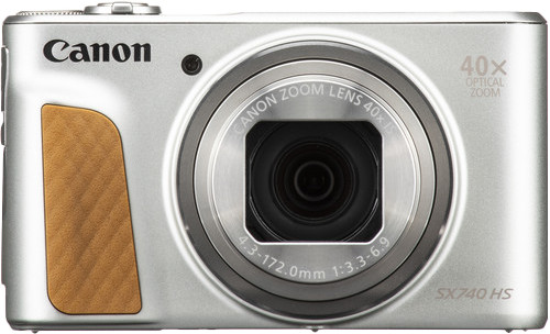 Canon PowerShot SX740HS Lite Travel Kit Silver front