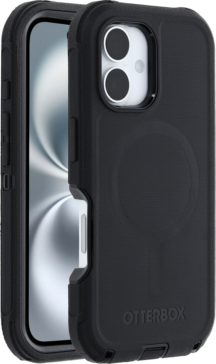 Otterbox Defender Apple iPhone 16 Backcover Schwarz rechte seite