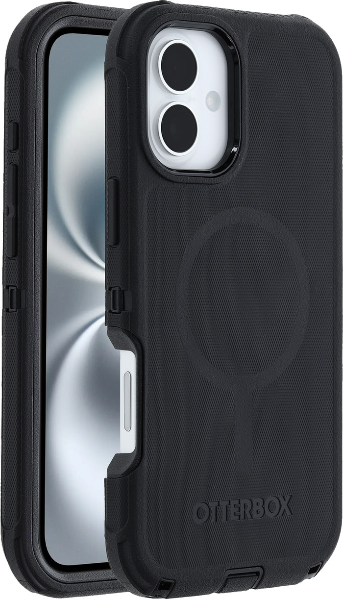 OtterBox Defender Apple iPhone 16 Plus Back Cover Black right side
