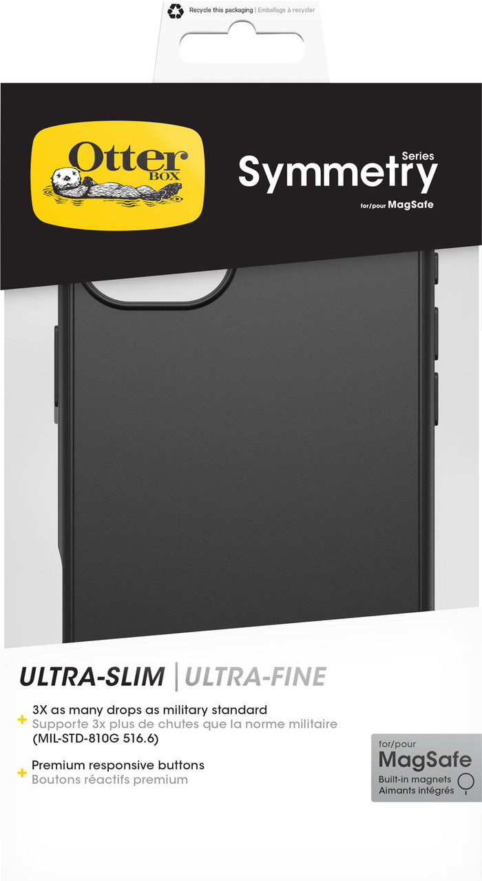Otterbox Symmetry Apple iPhone 16 Plus Backcover Schwarz mit MagSafe verpackung