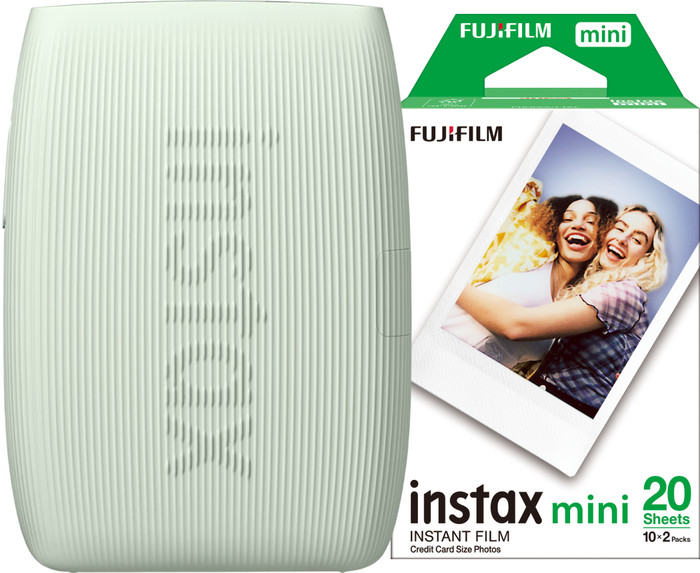 instax mini Link 3 Sage Green + Fujifilm instax mini Colorfilm Glossy (20 Stück) Main Image