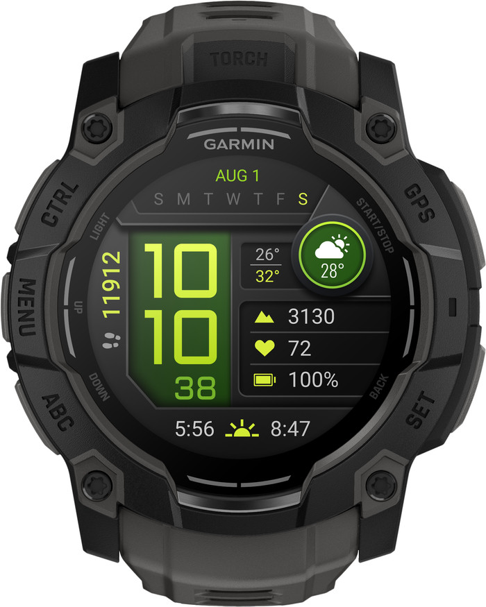 Garmin Instinct 3 50 mm Schwarz vorne