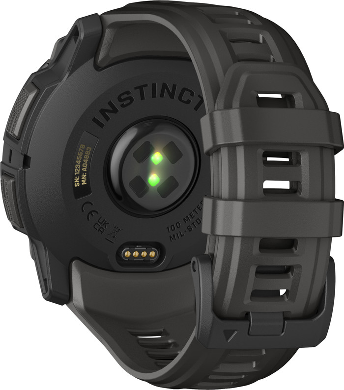 Garmin Instinct 3 50 mm Schwarz rückseite