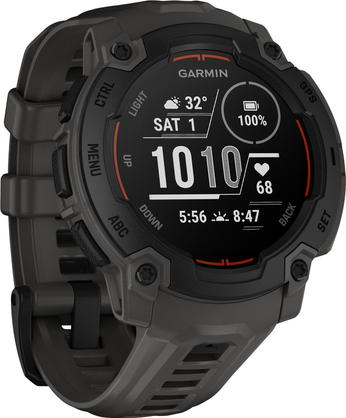 Garmin Instinct E 45 mm Schwarz/Grau linke seite