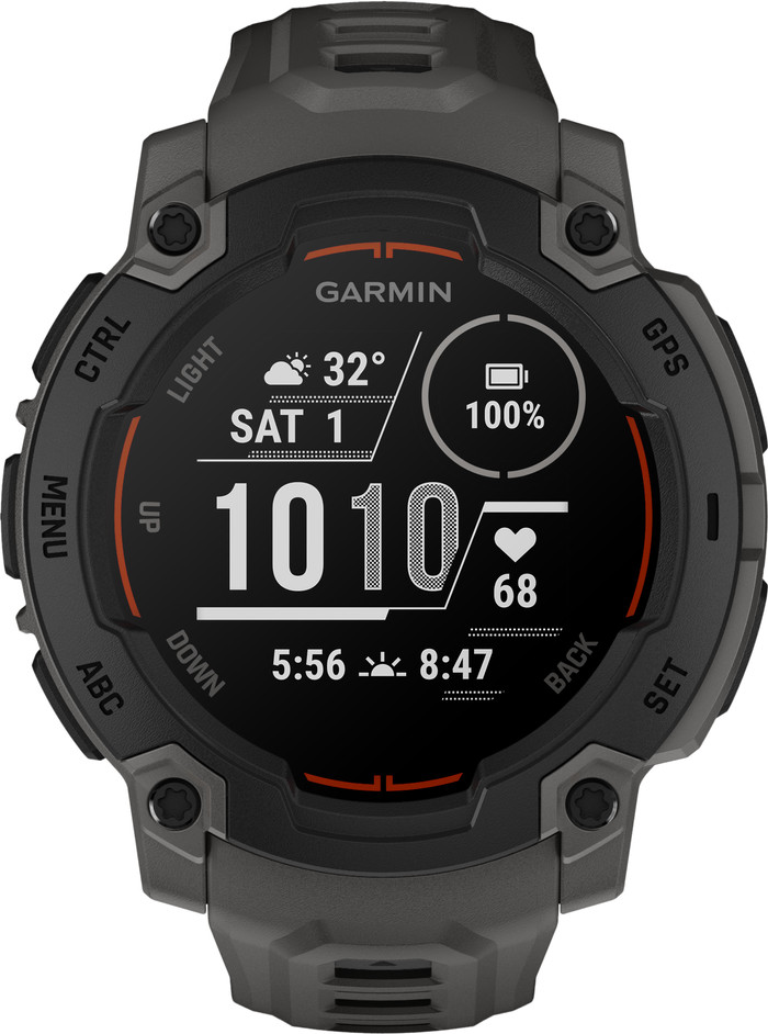Garmin Instinct E 45 mm Schwarz/Grau vorne