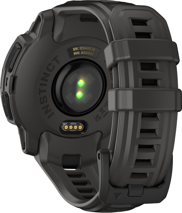Garmin Instinct E 45 mm Schwarz/Grau rückseite