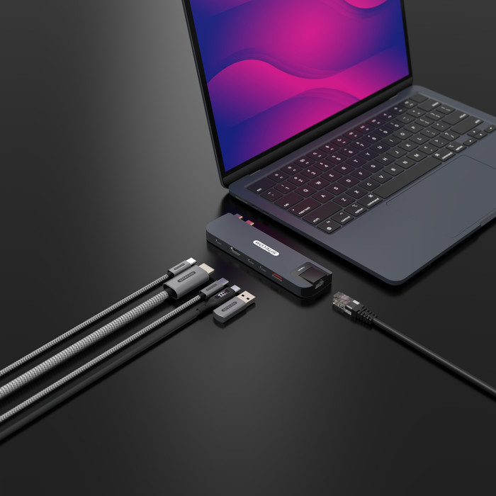 Sitecom MacBook Air Multiport Hub 6 in 2 Dark Blue detail