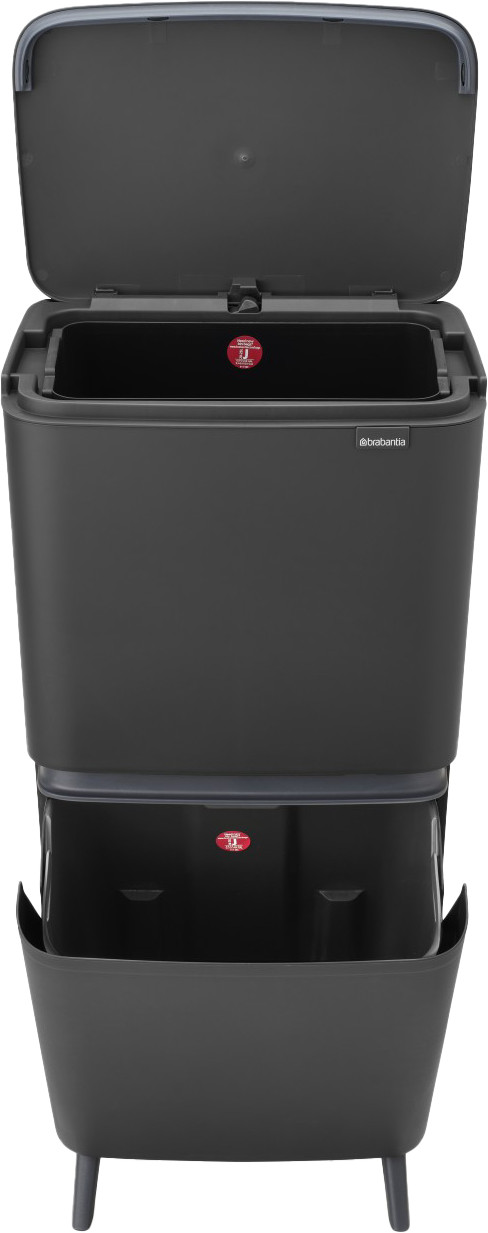 Brabantia SortUp Recycle Hi Mülleimer 25+10+10L Grau detail
