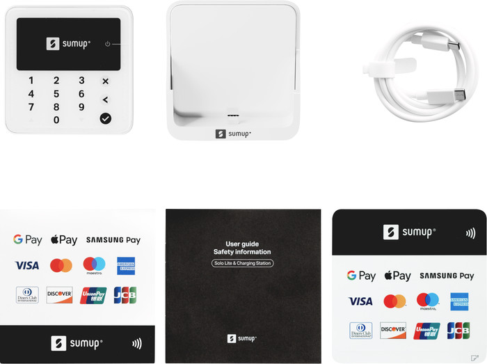 SumUp Solo Lite Mobiles Kartenlesegerät + Ladestation zubehör