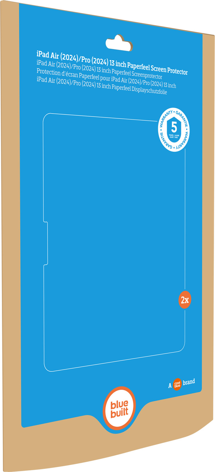 BlueBuilt Apple iPad Air (2025/2024) / iPad Pro (2024) 13 Zoll Paperfeel Displayschutz verpackung