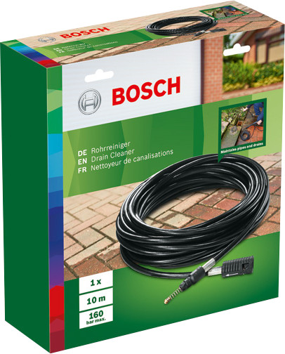 Bosch Rohrreinigungsset 10 Meter 160 bar verpackung