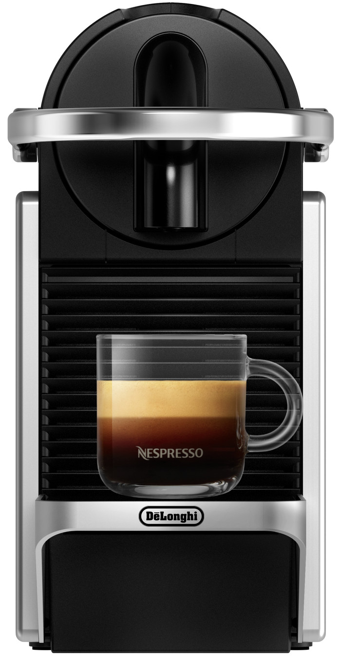 De'Longhi Nespresso Pixie EN127.S + Pierre Milk Frother front