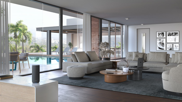 Netgear Orbi RBE870 Schwarz Erweiterung produkt in gebrauch