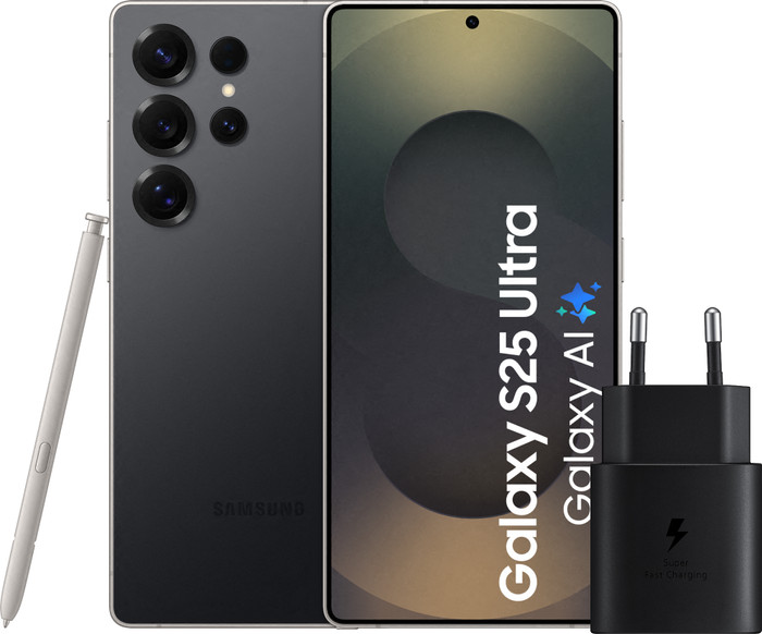 Samsung Galaxy S25 Ultra 1TB Black 5G + Samsung Charger 25W Black Main Image