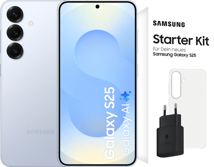 Samsung Galaxy S25 256GB Hellblau 5G + Zubehörset Main Image