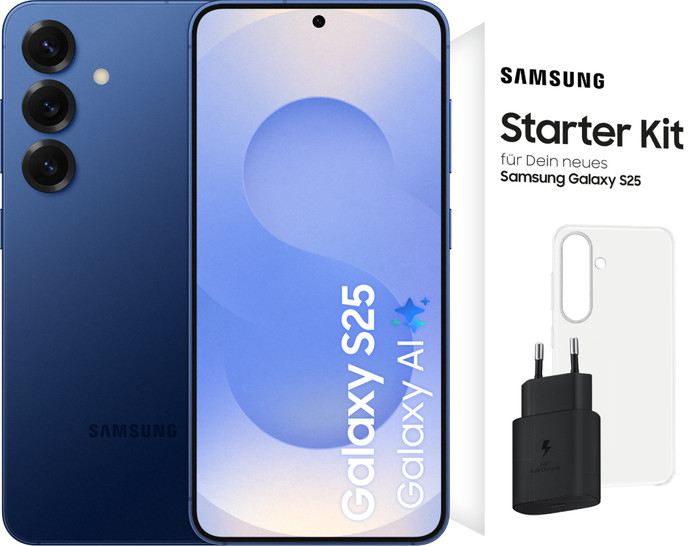 Samsung Galaxy S25 256GB Dunkelblau 5G + Zubehörset Main Image
