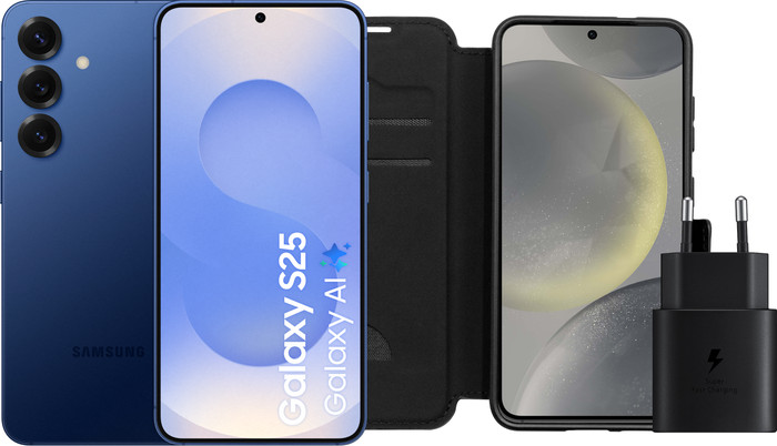 Samsung Galaxy S25 256GB Dark Blue 5G + Accessory Pack Main Image