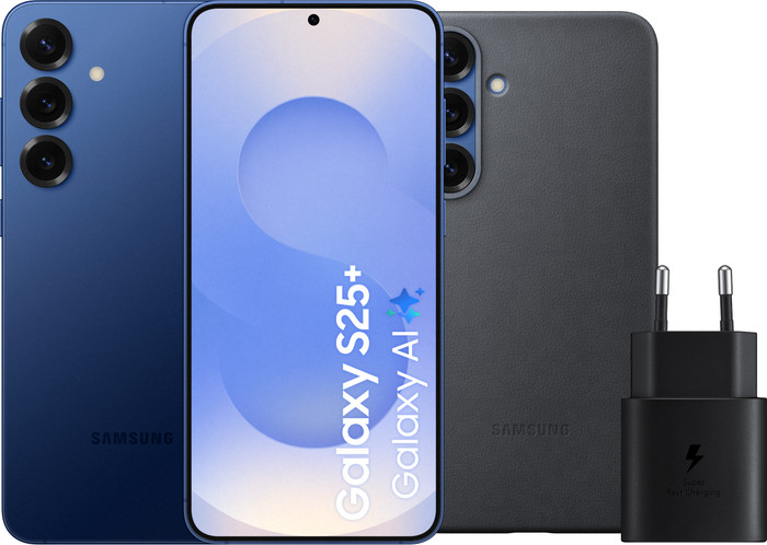 Samsung Galaxy S25 Plus 256GB Dunkelblau 5G + Zubehörset Main Image