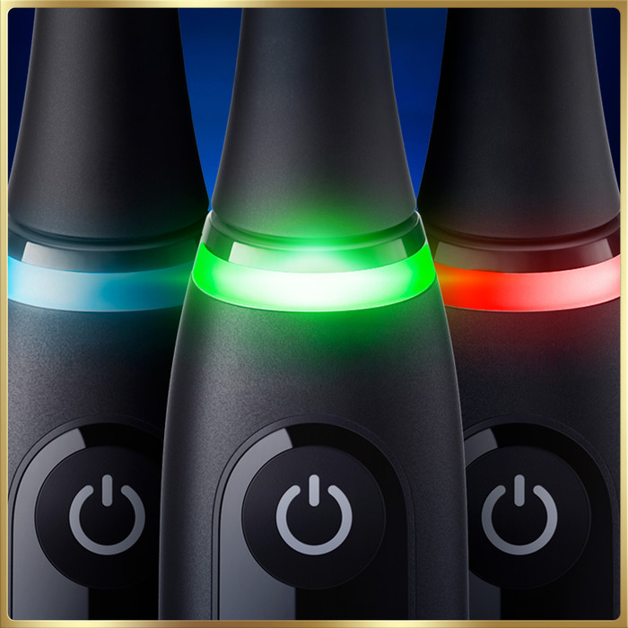 Oral-B iO 9n Rose Quartz und Onyx Schwarz Doppelpack Special Edition produkt in gebrauch