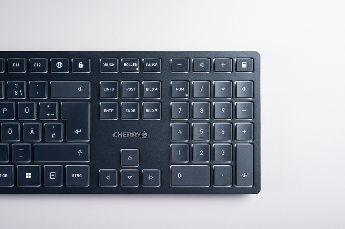 CHERRY KW 9100 SLIM Kabellose Tastatur QWERTZ Schwarz detail