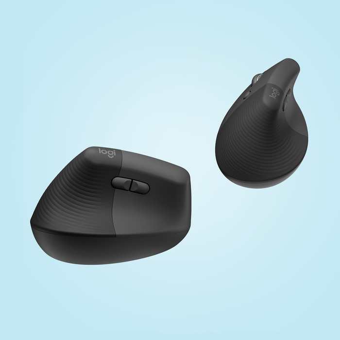 Logitech Lift Vertikale ergonomische Maus Schwarz visueller lieferant