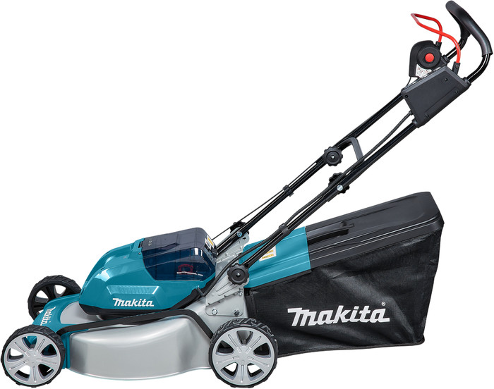 Makita DLM463PT with 5.0Ah Battery (2x) + Makita DUH602Z + 5.0Ah 18V Battery (2x) left side