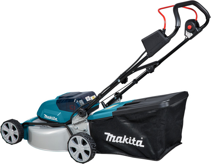 Makita DLM463PT with 5.0Ah Battery (2x) + Makita DUH602Z + 5.0Ah 18V Battery (2x) back