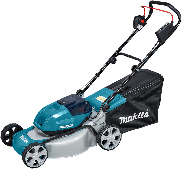 Makita DLM463PT with 5.0Ah Battery (2x) + Makita DUH602Z + 5.0Ah 18V Battery (2x) left side