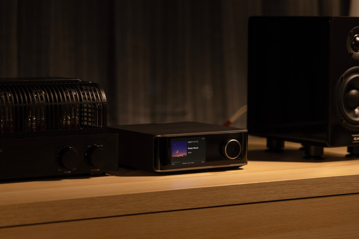 WiiM Ultra Silber produkt in gebrauch