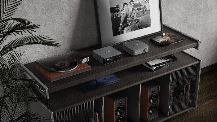 WiiM Ultra Silber produkt in gebrauch