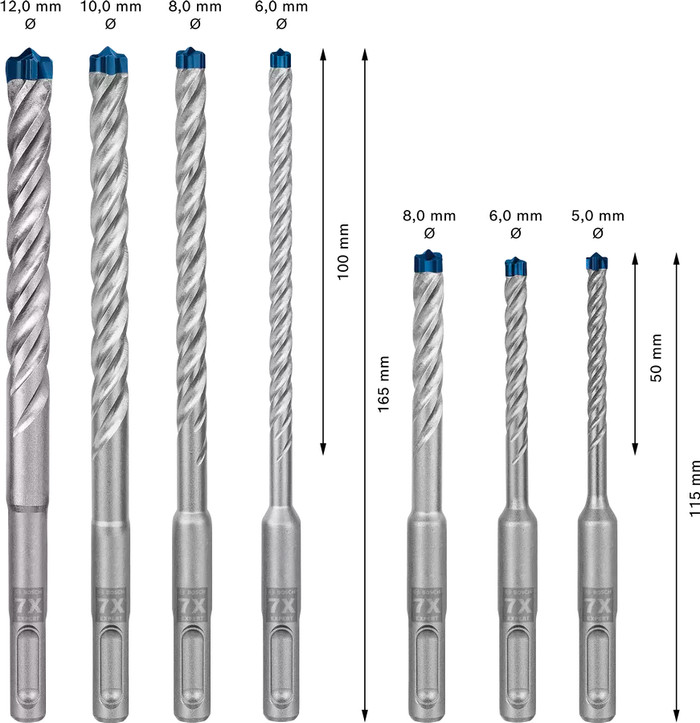 Bosch Professional 7-teiliges EXPERT SDS-Plus 7X Set Main Image