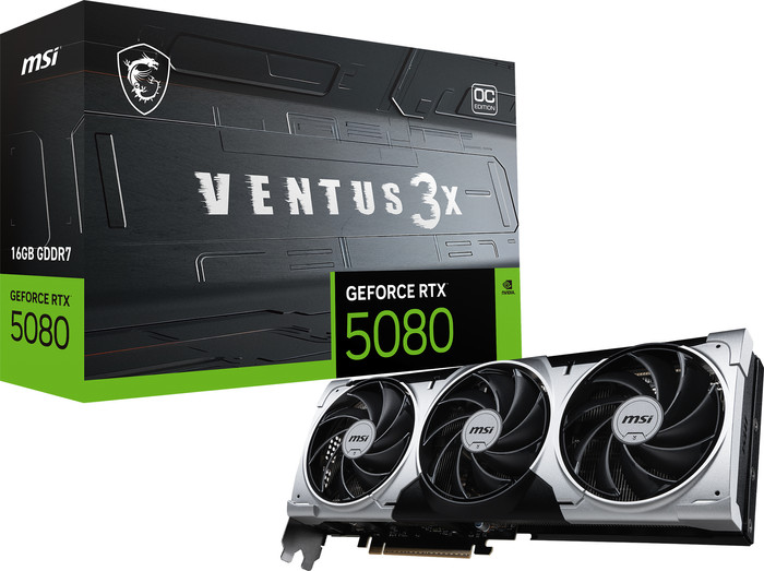 MSI GeForce RTX 5080 VENTUS 3X OC PLUS 16GB packaging