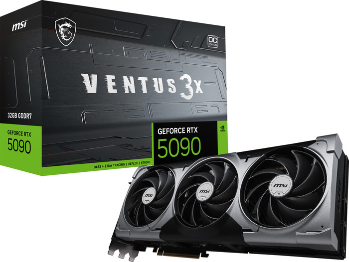 MSI GeForce RTX 5090 VENTUS 3X OC 32GB packaging