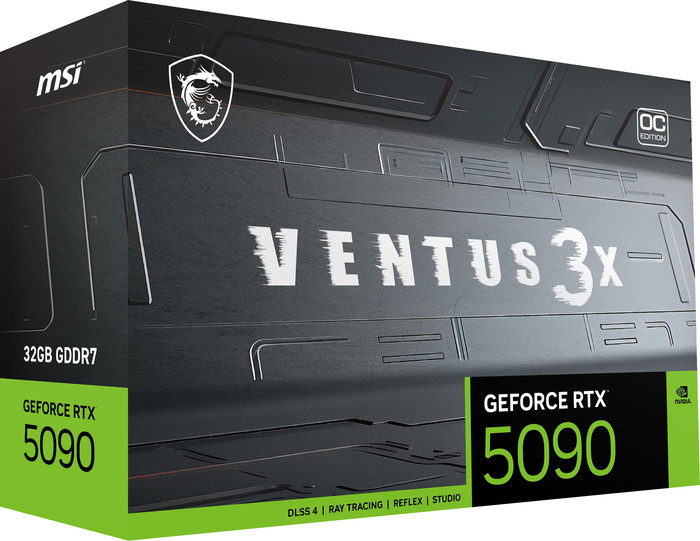 MSI GeForce RTX 5090 VENTUS 3X OC 32GB packaging