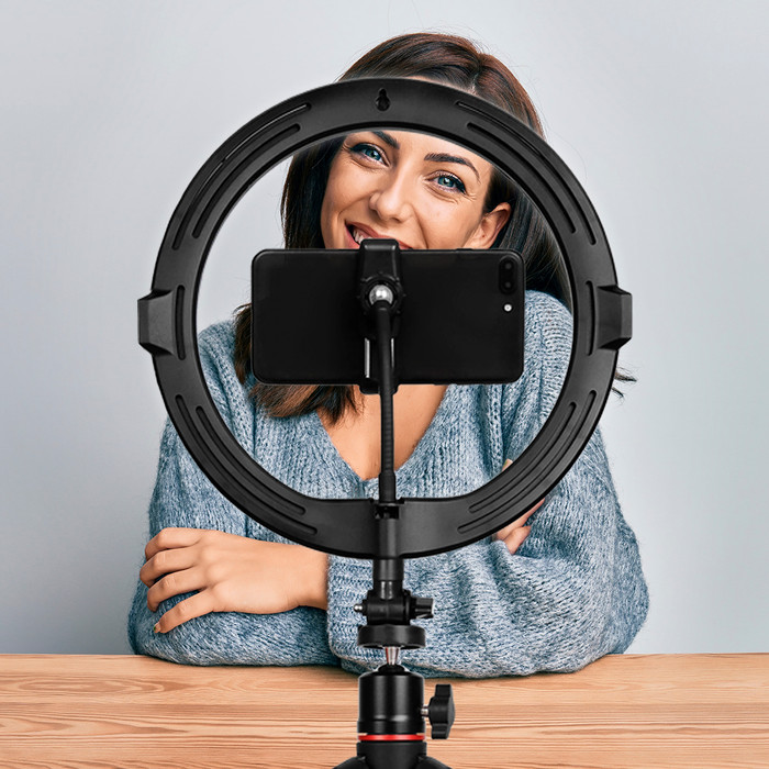 AgfaPhoto 11-inch Ring Light + Remote product in use