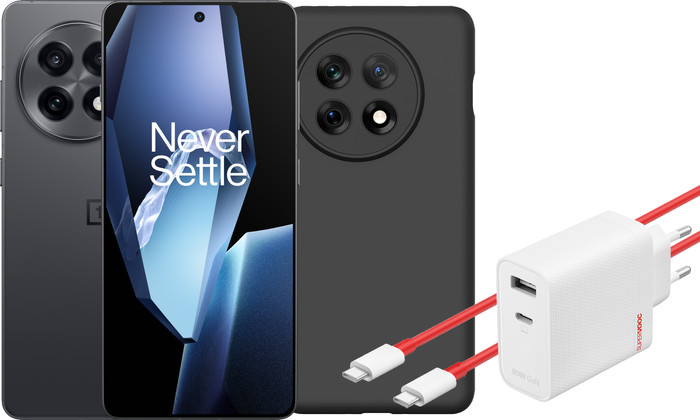 OnePlus 13R 256GB Schwarz 5G + Zubehörpaket Main Image