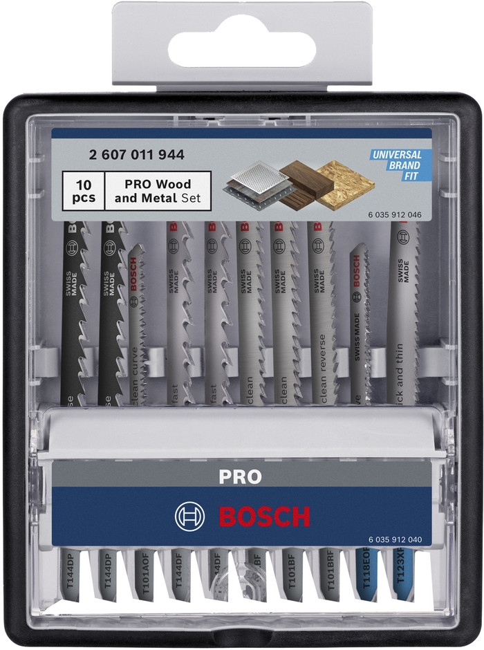 Bosch Professional PRO Wood and Metal Stichsägeblatt (10x) verpackung