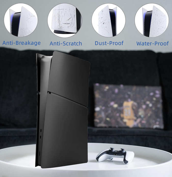 PS5 Slim Digital Edition Fortnite Set + Cover Schwarz + Zusätzlicher Controller Weiß + Ladestation visueller lieferant