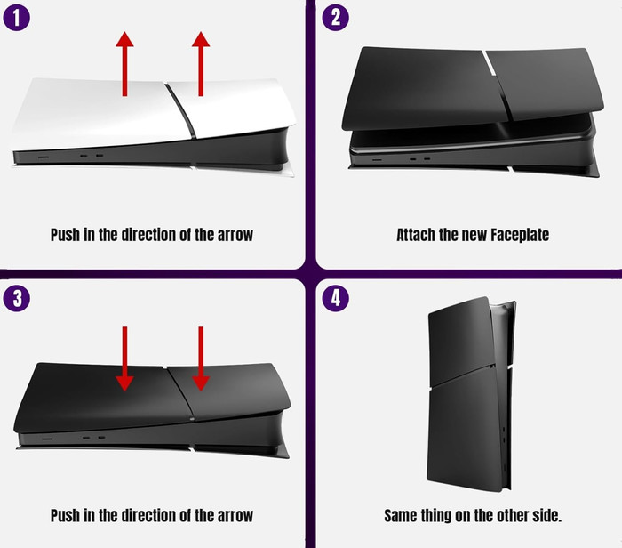 PS5 Slim Digital Edition Fortnite Set + Cover Schwarz + Zusätzlicher Controller Weiß + Ladestation visueller lieferant