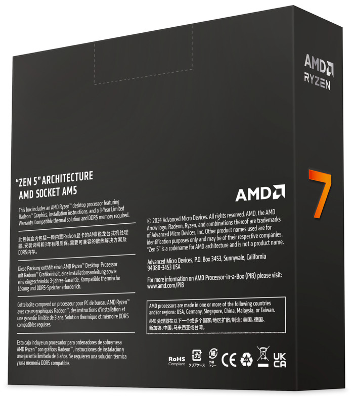 AMD Ryzen 7 9800X3D rückseite