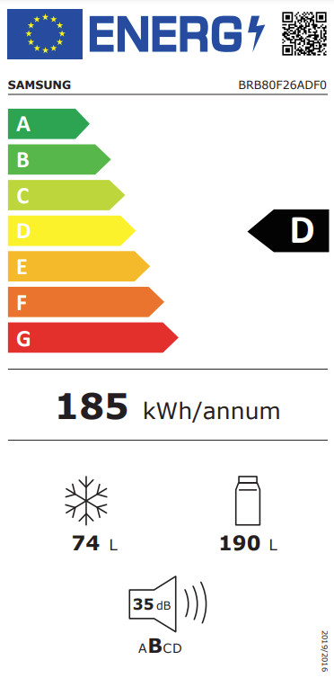 Samsung BRB80F26ADF0EF energy label